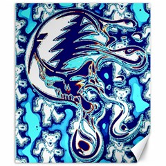 Trippy Dippy Bears Blue Dancing Greatful Dead Skull Steal Your Face Canvas 20  X 24  by Salmanaz77