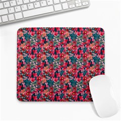Red Flowers 2 Large Mousepad by DinkovaArt