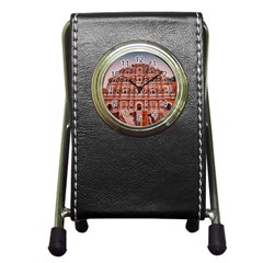 Rajasthan Hawa Mahal Pen Holder Desk Clock by designsbymallika