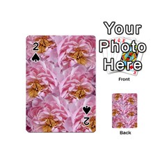 Peonies Nature Bloom Blossom Pink Playing Cards 54 Designs (mini) by Tsamara