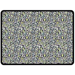 Green Leaves 56  X 80  Fleece Blanket (large) by DinkovaArt