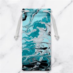 Fluid Turquoise Jewelry Bag by DinkovaArt