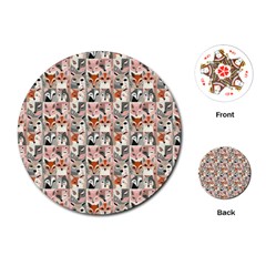 Foxs Playing Cards Single Design (round) by DinkovaArt