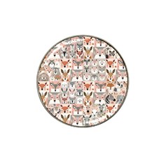 Mix Animal Faces Hat Clip Ball Marker by DinkovaArt