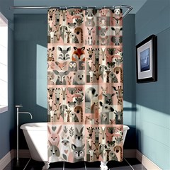 Mix Animals Shower Curtain 36  X 72  (stall)  by DinkovaArt