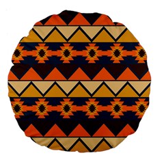 Aztec Mexico Inca Mayan Design Large 18  Premium Flano Round Cushions by Tsamara