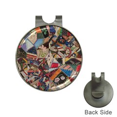 Background Embroidery Pattern Stitches Abstract Hat Clips With Golf Markers by Ket1n9