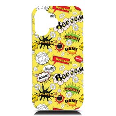 Cartoon Comics Pattern Iphone 16 Black Uv Print Pc Hardshell Case by Posterlux