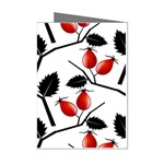 Rose Hip Pattern Branches Autumn Mini Greeting Cards (Pkg of 8) Left