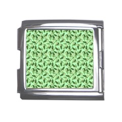 Leaves Pattern Texture Seamless Mega Link Italian Charm (18mm) by Hannah976