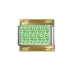 Leaves Pattern Texture Seamless Gold Trim Italian Charm (9mm) by Hannah976