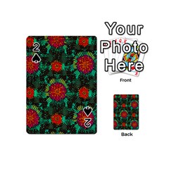Mid Century Retro Floral 1970s 1960s Pattern 72 Playing Cards 54 Designs (mini) by violetheavensky