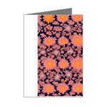 Mid Century Retro Floral 1970s 1960s Pattern 74 Mini Greeting Cards (Pkg of 8) Right