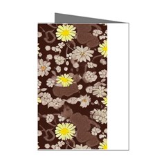 Mid Century Retro Floral 1970s 1960s Pattern 84 Mini Greeting Cards (pkg Of 8) by violetheavensky