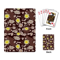 Mid Century Retro Floral 1970s 1960s Pattern 84 Playing Cards Single Design (rectangle) by violetheavensky