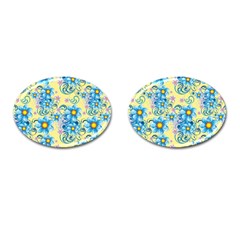 Flowers Bloom Blossom Petals Plant Cufflinks (oval) by Posterlux