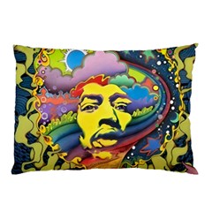 Psychedelic Rock Jimi Hendri Pillow Case (two Sides) by Tsamara