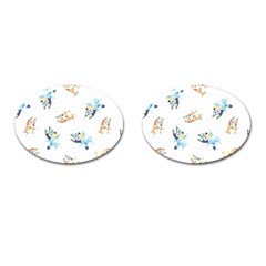 Bluey, Bluey Merch, Bluey Pattern, Bluey Bluey, Bingo, Bluey Design, Bluey Dog Cufflinks (oval) by avitendut