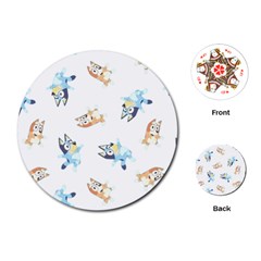 Bluey, Bluey Merch, Bluey Pattern, Bluey Bluey, Bingo, Bluey Design, Bluey Dog Playing Cards Single Design (round) by avitendut