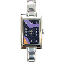 Abstract Topographic Rectangle Italian Charm Watch by Tsamara