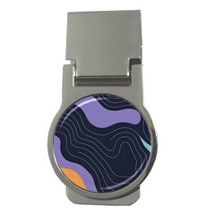 Abstract Topographic Money Clips (round)  by Tsamara
