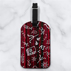 Abstract Pattern Background Nappa Leather Luggage Tag Rectangle by Tsamara