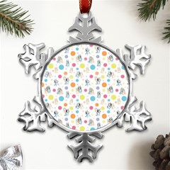 Bluey, Bluey Merch, Bluey Pattern, Bluey Bluey, Bingo, Bluey Design, Bluey Dog Metal Small Snowflake Ornament by avitendut