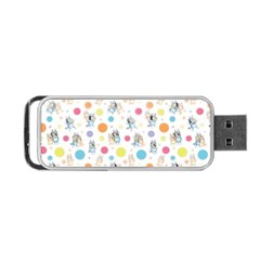Bluey, Bluey Merch, Bluey Pattern, Bluey Bluey, Bingo, Bluey Design, Bluey Dog Portable Usb Flash (two Sides) by avitendut