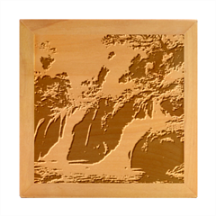 Waterfall Rocks Jungle Forest Wood Photo Frame Cube by Anend