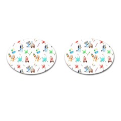 Bluey, Bluey Merch, Bluey Pattern, Bluey Bluey, Bingo, Bluey Design, Bluey Dog Cufflinks (oval) by avitendut