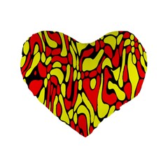 Rby 127 Standard 16  Premium Flano Heart Shape Cushions by ArtworkByPatrick