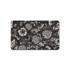 Mid Century Retro Floral 1970s 1960s Pattern 71 Magnet (name Card) by violetheavensky