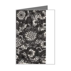 Mid Century Retro Floral 1970s 1960s Pattern 71 Mini Greeting Card by violetheavensky