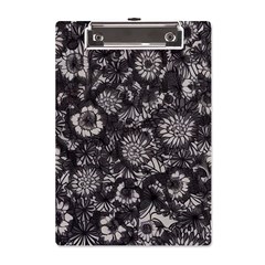 Mid Century Retro Floral 1970s 1960s Pattern 71 A5 Acrylic Clipboard by violetheavensky
