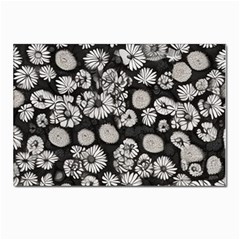 Mid Century Retro Floral 1970s 1960s Pattern 86 Postcards 5  X 7  (pkg Of 10) by violetheavensky