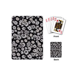 Mid Century Retro Floral 1970s 1960s Pattern 86 Playing Cards Single Design (mini) by violetheavensky
