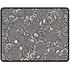 Mid Century Retro Floral 1970s 1960s Pattern 85 60  X 50  Fleece Blanket (medium) by violetheavensky