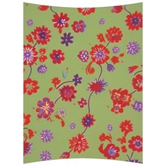 Mid Century Retro Floral 1970s 1960s Pattern 76 Back Support Cushion by violetheavensky