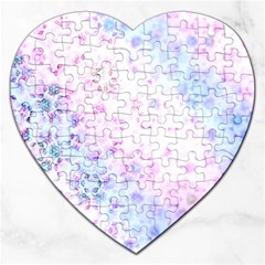 Digital Art Artwork Abstract Pink Purple Jigsaw Puzzle (heart) by Dutashop