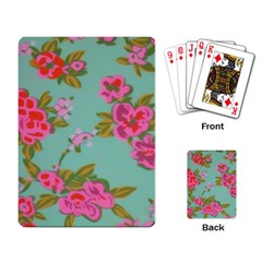 Mid Century Retro Floral 1970s 1960s Pattern 81 Playing Cards Single Design (rectangle) by violetheavensky