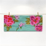 Mid Century Retro Floral 1970s 1960s Pattern 81 Hand Towel Front