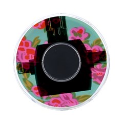 Mid Century Retro Floral 1970s 1960s Pattern 81 On-the-go Memory Card Reader by violetheavensky