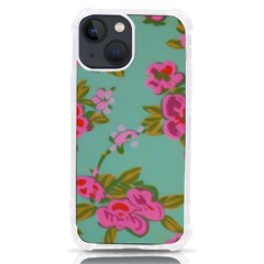 Mid Century Retro Floral 1970s 1960s Pattern 81 Iphone 13 Mini Tpu Uv Print Case by violetheavensky