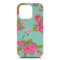 Mid Century Retro Floral 1970s 1960s Pattern 81 Iphone 16 Pro Black Uv Print Pc Hardshell Case by violetheavensky
