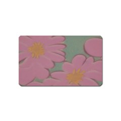 Mid Century Retro Floral 1970s 1960s Pattern 80 Magnet (name Card) by violetheavensky