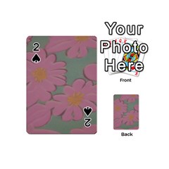 Mid Century Retro Floral 1970s 1960s Pattern 80 Playing Cards 54 Designs (mini) by violetheavensky