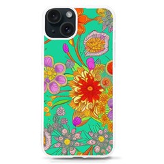 Mid Century Retro Floral 1970s 1960s Pattern 58 Iphone 15 Tpu Uv Print Case by violetheavensky