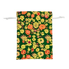 Mid Century Retro Floral 1970s 1960s Pattern 68 Lightweight Drawstring Pouch (m) by violetheavensky