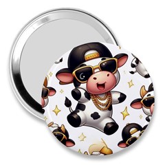 Dancing Cow Mirror 3  Handbag Mirrors by thatfashion