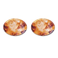 Burnt Paper Texture Print Design Cufflinks (oval) by dflcprintsclothing